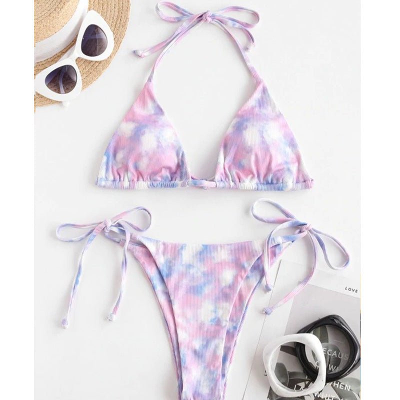 Swimsuit Special Fabric Gradient Rope Split Swimsuit Bikini