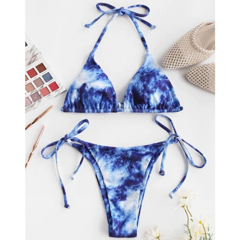 Swimsuit Special Fabric Gradient Rope Split Swimsuit Bikini