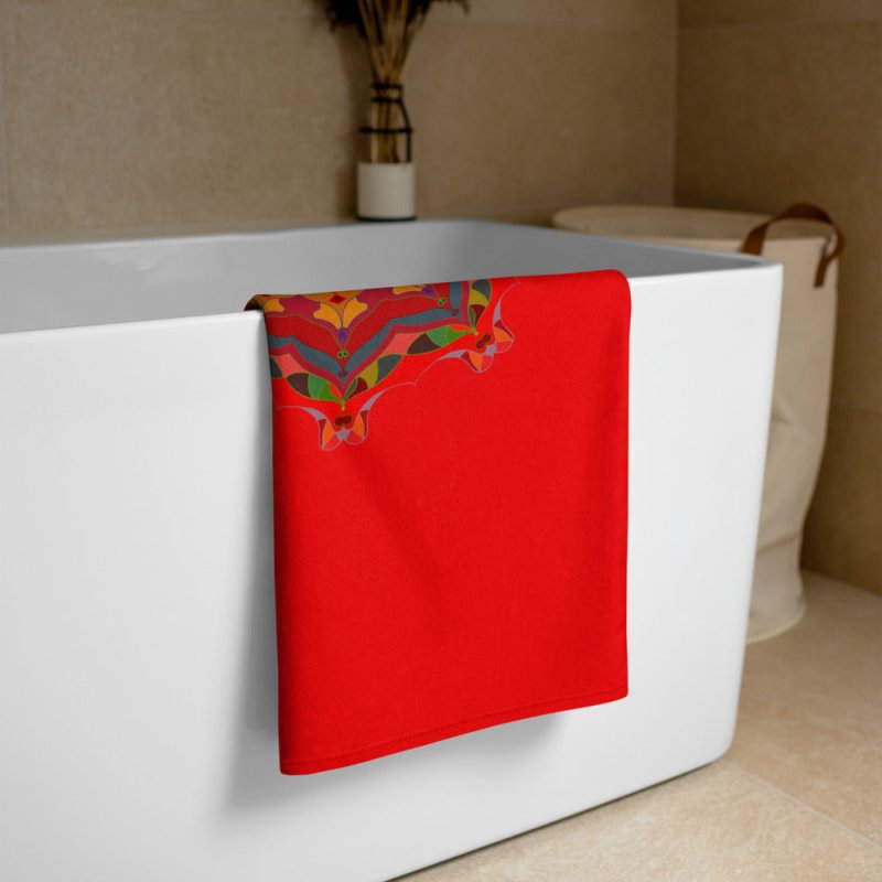 Towel - Mandala - Red&Green