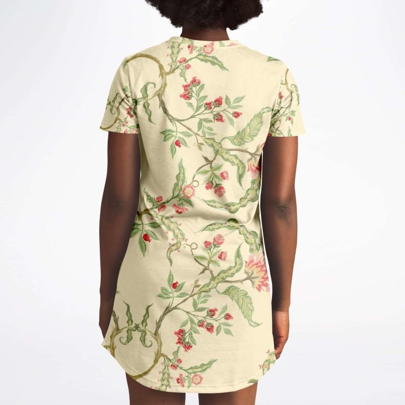 Tshirt dress - Jacobean embroidery imitation ornament
