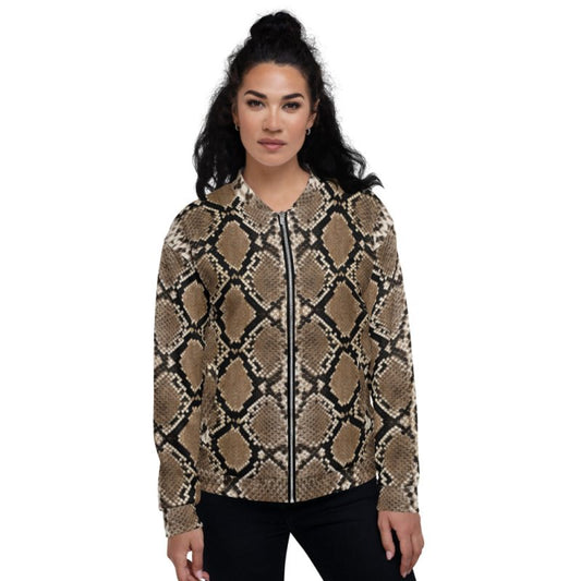 Unisex Bomber Jacket - Snake pattern