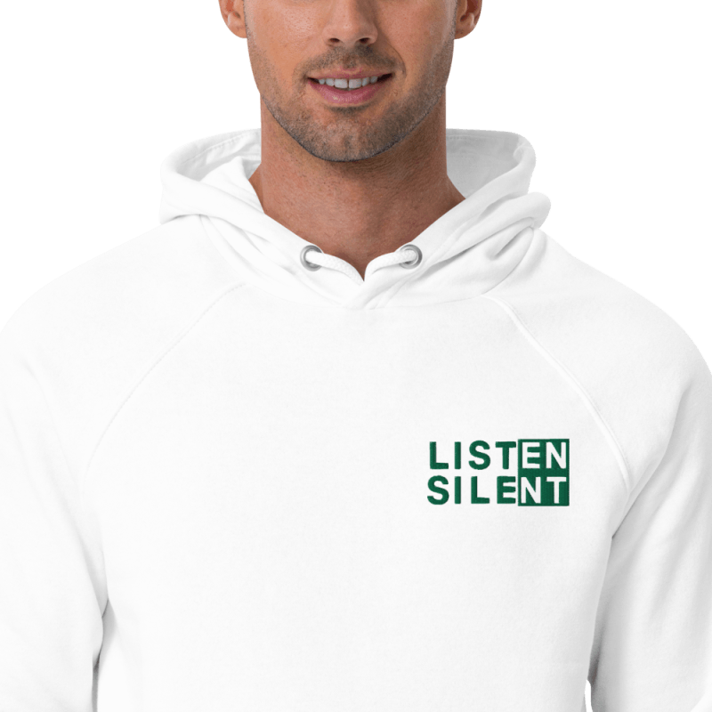 Unisex eco raglan hoodie - Typography