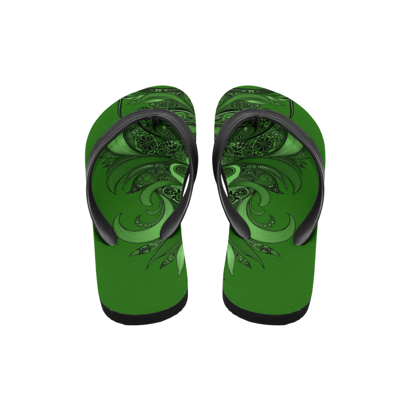 Unisex Flip Flops - Ornament green