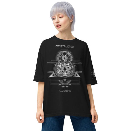 Unisex oversized t-shirt - Vintage ornament Illusions