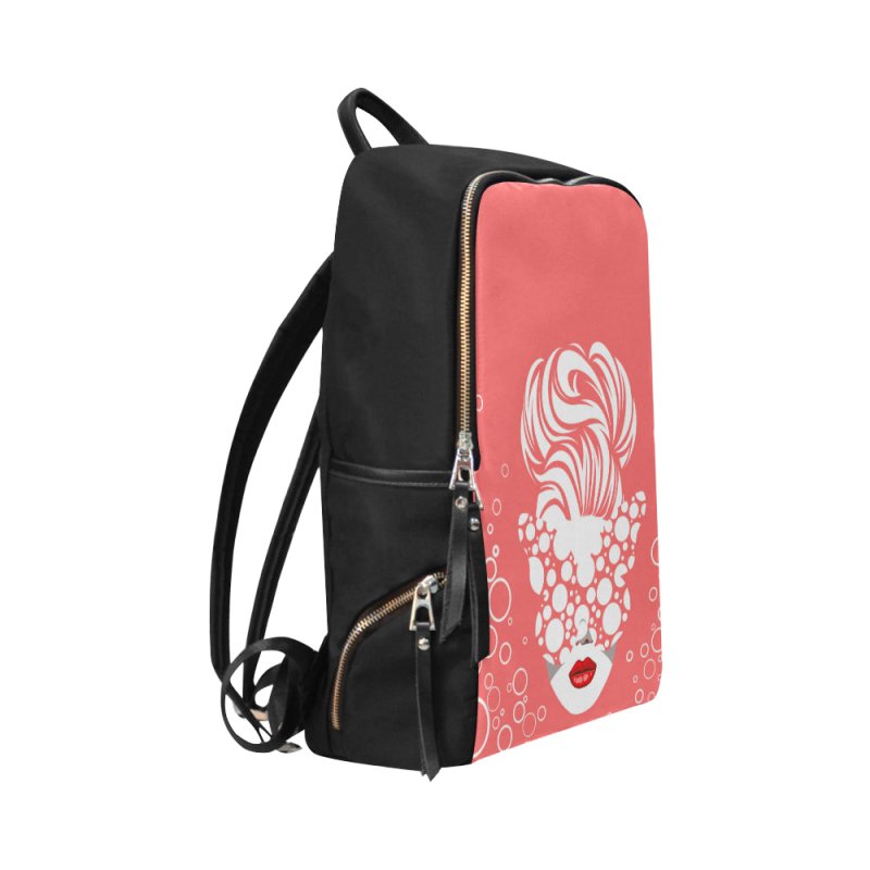 Unisex School Bag Travel Backpack 15-Inch Laptop (Model 1664)- Italy Pink