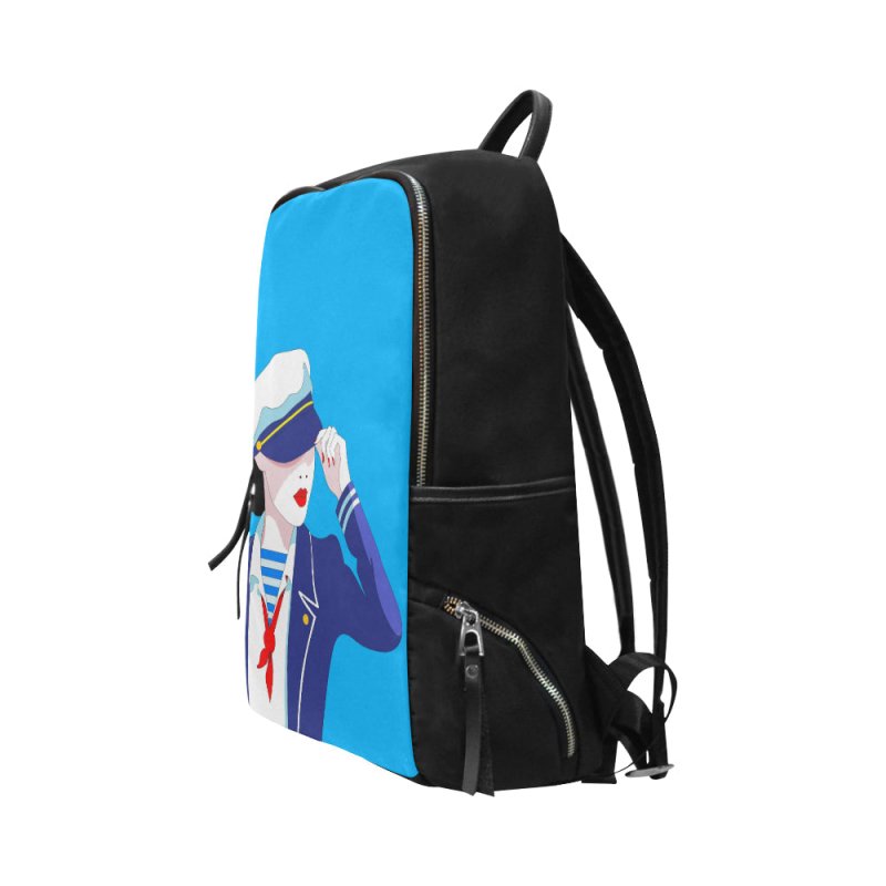 Unisex School Bag Travel Backpack 15-Inch Laptop (Model 1664)- Marine