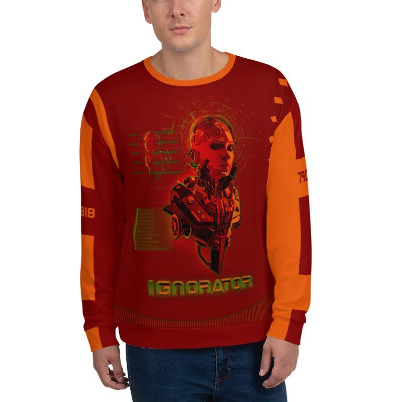 Unisex Sweatshirt - Cyberstale paint Red
