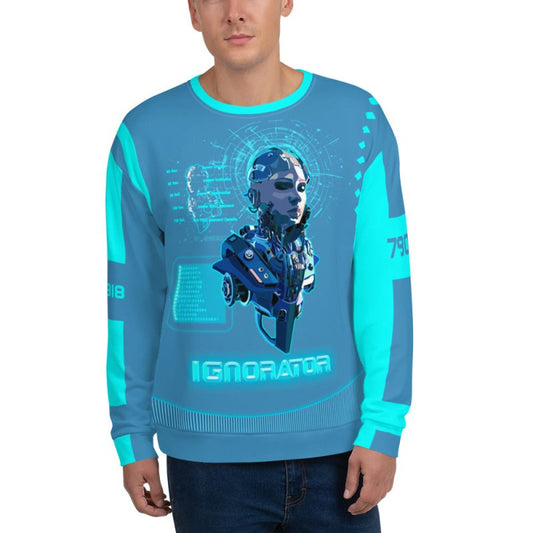 Unisex Sweatshirt - Cyberstyle paint Blue