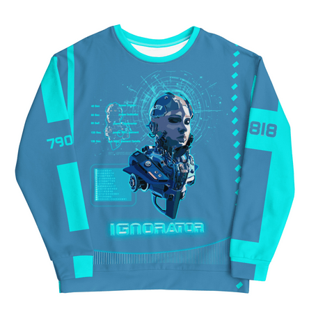 Unisex Sweatshirt - Cyberstyle paint Blue
