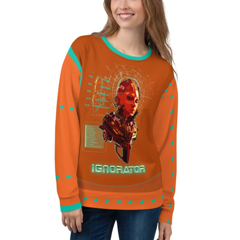 Unisex Sweatshirt - Cyberstyle paint Orange