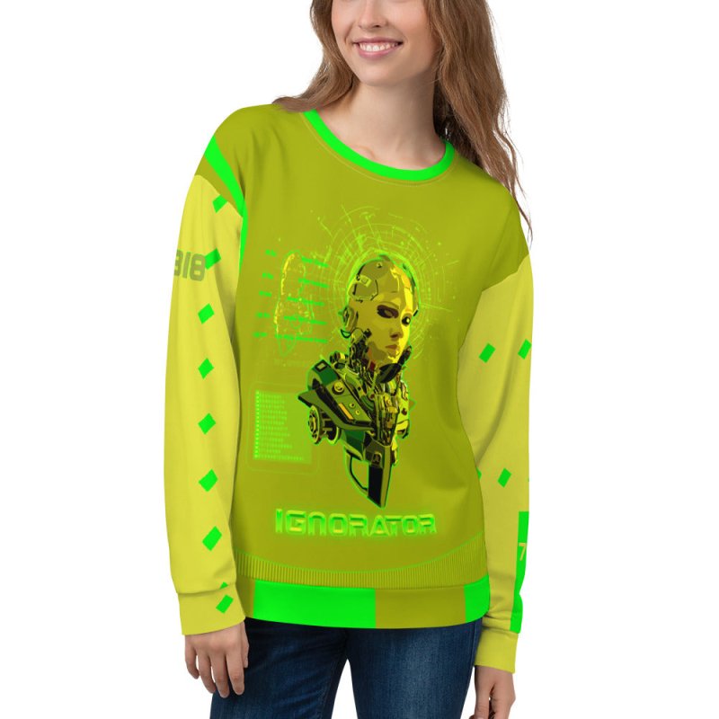 Unisex Sweatshirt - Cyberstyle paint Yellow