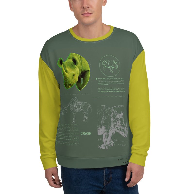 Unisex Sweatshirt - Rhino / Protect Nature with madragora/