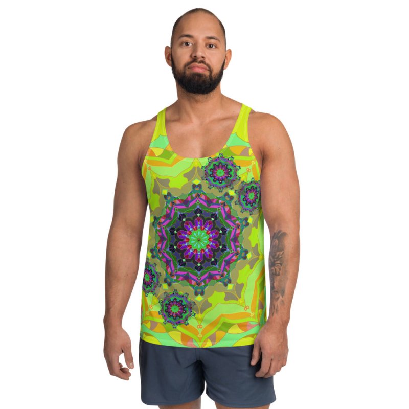 Unisex Tank Top - Mandala Yellow