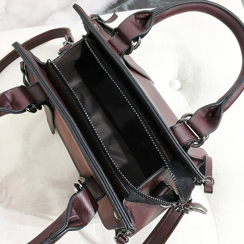 Vintage Handbags Female Brand Leather Handbag High Quality Small Bags Lady Shoulder Bags