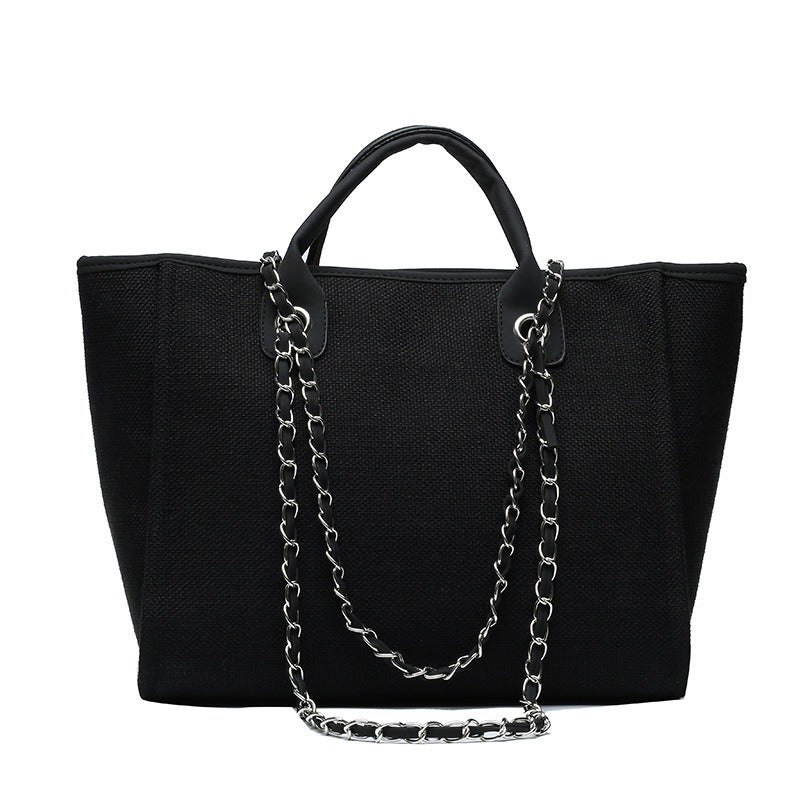 Wholesale New Bucket Bag Women Large Capacity Canvas Shoulder Chain Tote Bag