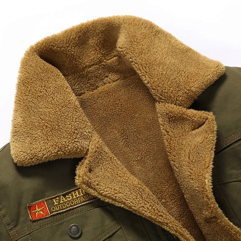 Winter Bomber Jacket Men Air Force Pilot MA1 Jacket Warm Male fur collar Mens Army Tactical Fleece Jackets
