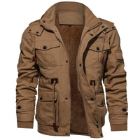 Winter Military Jacket Men Casual Thick Thermal Coat Army Pilot Jackets Air Force Cargo Outwear Fleece Hooded