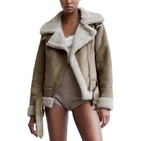 Winter Women's Faux Shearling Sheepskin Jacket