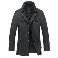 Winter Wool Coat Slim Fit Jackets Men Casual Outerwear - Premium Coats & Jackets for sale