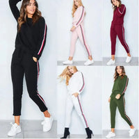 Women 2 Piece Clothing Set Leisure Sports Suit Sweatshirt+Pants Tracksuit for Women Suit - Premium Outerwear for sale