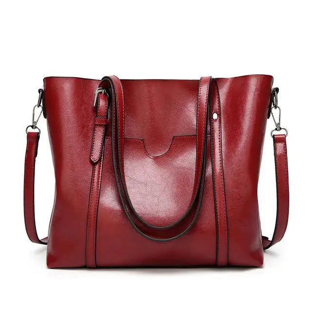 Women bag Oil wax Women's Leather Handbags Luxury Lady Hand Bags With Purse Pocket Women messenger bag