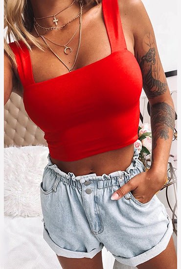 Women Clothing Summer Women T-shirt Sexy Cropped Top