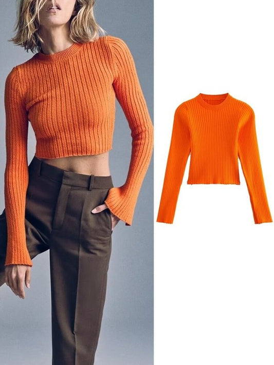 Women Fashion Slim Fitting Knitted Sweater Spring Autumn Vintage Turtleneck Long Sleeve Female Pullovers Chic Tops