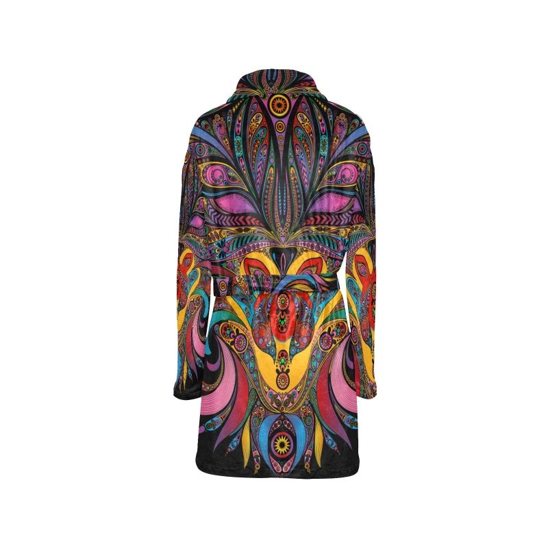 Women's All Over Print Fleece Robe (ModelSets 10) - Color Ornament