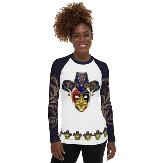 Women's Rash Guard - Carnival Mask